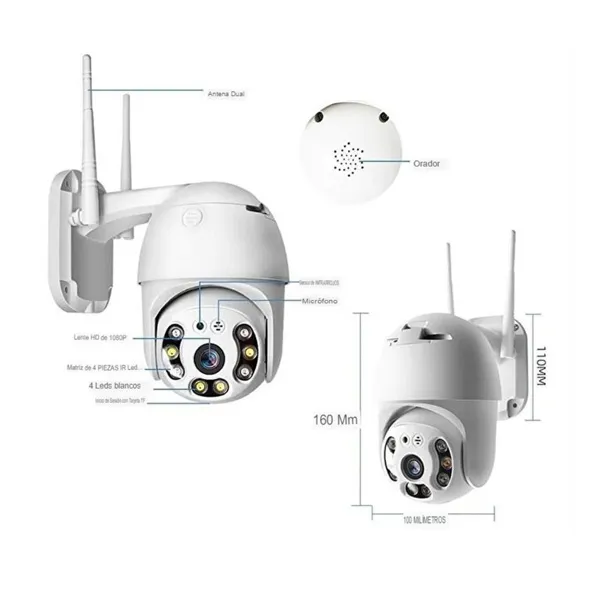 Cámara de Seguridad 360° WiFi HD - Visión Nocturna & Control Remoto - Imagen 2