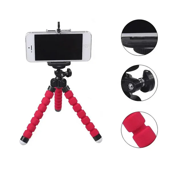 Mini Trípode Selfie Flexible para Celular | Ajustable 360°, Compacto y Universal