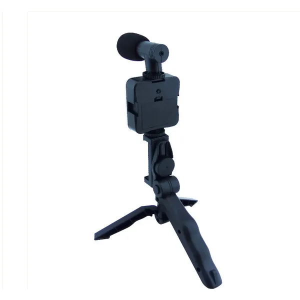 Estabilizador 3 en 1 para Smartphone - Trípode, Micrófono y Luz LED - Imagen 3