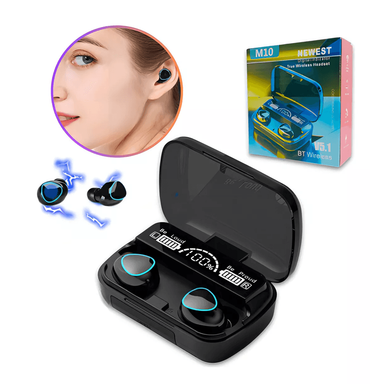 Audífonos Bluetooth M10 LED - Sonido Envolvente & Luces RGB - Imagen 2