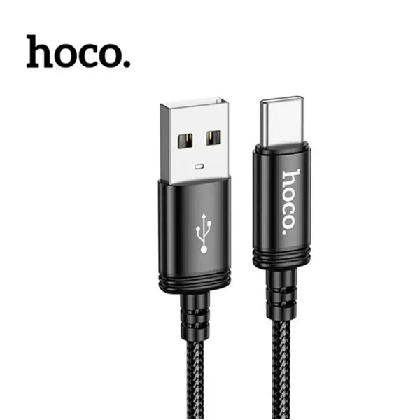 Cable USB-A a USB-C 1 Metro Negro HOCO X89 | Carga Rápida 3A & Transferencia 480Mbps - Imagen 2