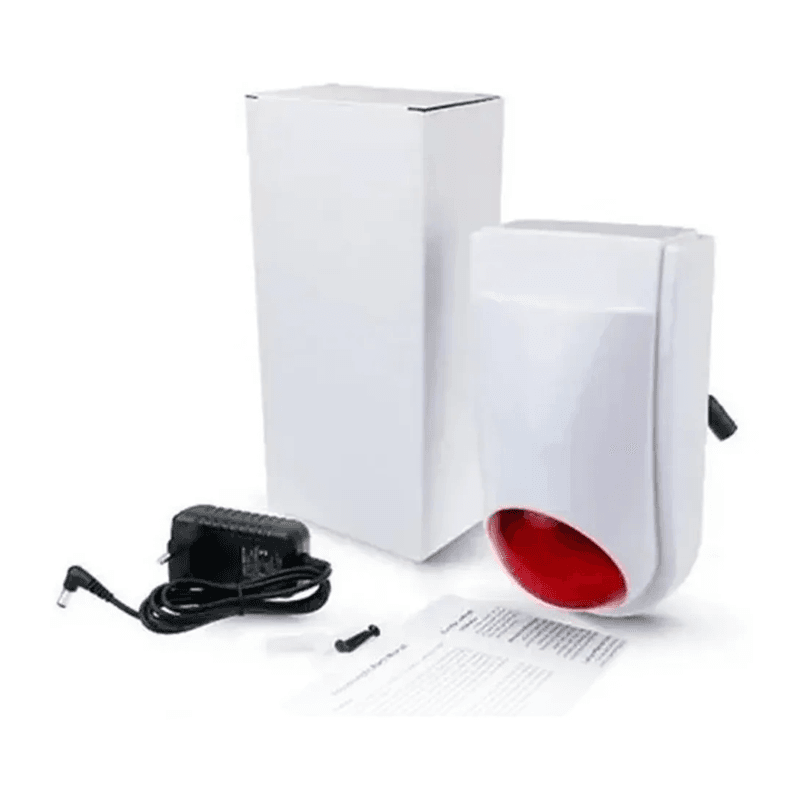 Sirena Alarma DP-500 Inalámbrica Exterior | 120 dB + Luz Estroboscópica - Imagen 3